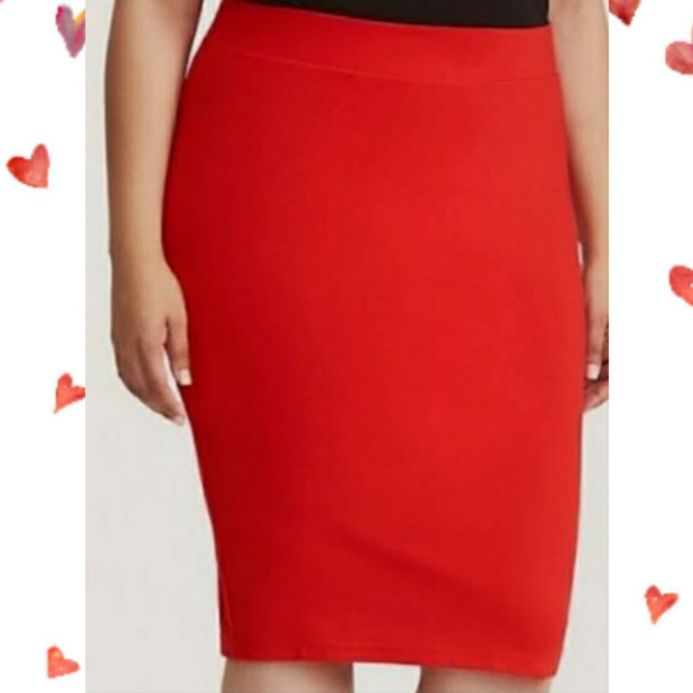 Torrid Red Pencil Skirt